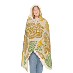 Nature-Inspired Retro Pattern Snuggle Blanket