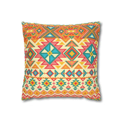 Aztec Pattern Cushion - Spun Polyester Square Pillow Case