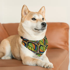 Pet Retro Pattern Bandana Collar