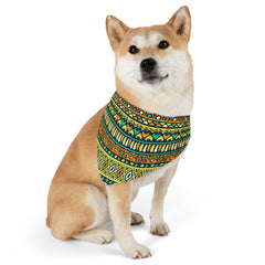 Pet Aztec Pattern Bandana Collar