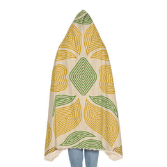 Nature-Inspired Retro Pattern Snuggle Blanket
