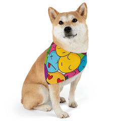 Pet Retro Pattern Bandana Collar