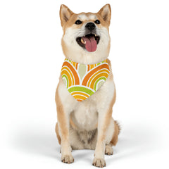 Pet Retro Groovy Pattern Bandana Collar