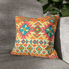 Aztec Pattern Cushion - Spun Polyester Square Pillow Case