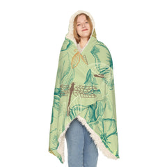 Nature-Inspired Retro Pattern Snuggle Blanket