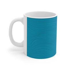 Hand-Drawn Waves (Printed) Mug - 11 OZ