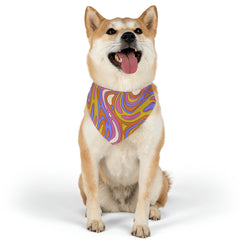 Pet Psychedelic Pattern Bandana Collar