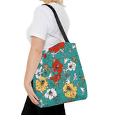 Retro Floral Pattern (AOP) Tote Bag