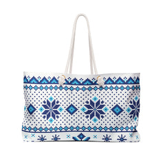 Holiday Season Folk Illustration Christmas Pattern (AOP) Weekender Bag