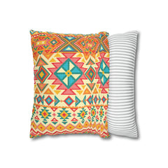 Aztec Pattern Cushion - Spun Polyester Square Pillow Case