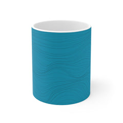 Hand-Drawn Waves (Printed) Mug - 11 OZ
