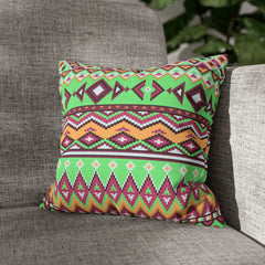 Aztec Pattern Cushion - Spun Polyester Square Pillow Case