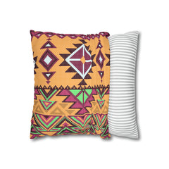 Aztec Pattern Cushion - Spun Polyester Square Pillow Case