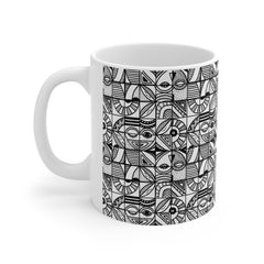 Geometric Monochrome (Printed) Mug - 11 OZ