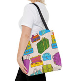 Retro Pattern (AOP) Tote Bag