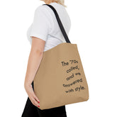 Slogan Printed Tote Bag