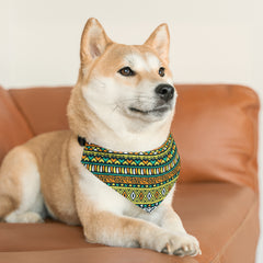 Pet Aztec Pattern Bandana Collar