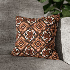 Aztec Pattern Cushion - Spun Polyester Square Pillow Case