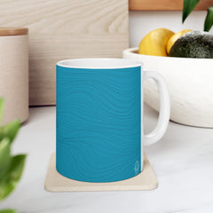 Hand-Drawn Waves (Printed) Mug - 11 OZ
