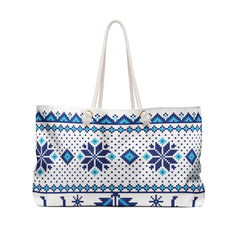 Holiday Season Folk Illustration Christmas Pattern (AOP) Weekender Bag