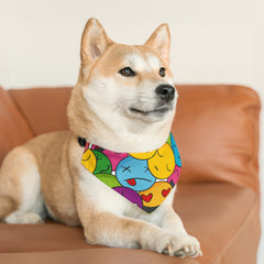 Pet Retro Pattern Bandana Collar