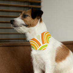 Pet Retro Groovy Pattern Bandana Collar