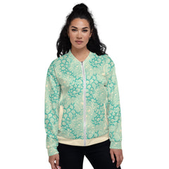 Floral Pattern Unisex Bomber Jacket