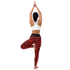 Retro Abstract Pattern Yoga Leggings