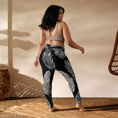 Bird Feather Printed Yoga Leggings
