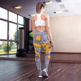 Bird Feather Printed Yoga Leggings