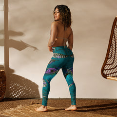 Bird Feather Printed Yoga Leggings