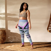 Retro Psychedelic Pattern Yoga Leggings