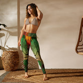 Bird Feather Printed Yoga Leggings