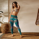 Bird Feather Printed Yoga Leggings