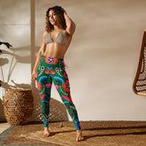 Retro Floral Pattern Yoga Leggings