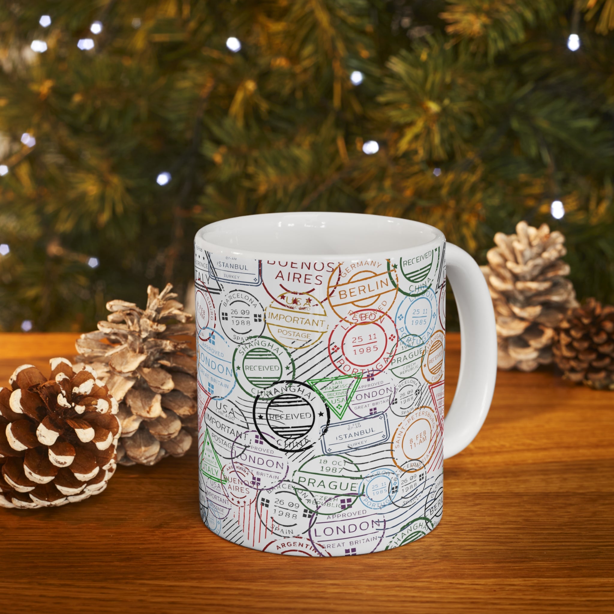 Retro Postal Mug - 11 OZ