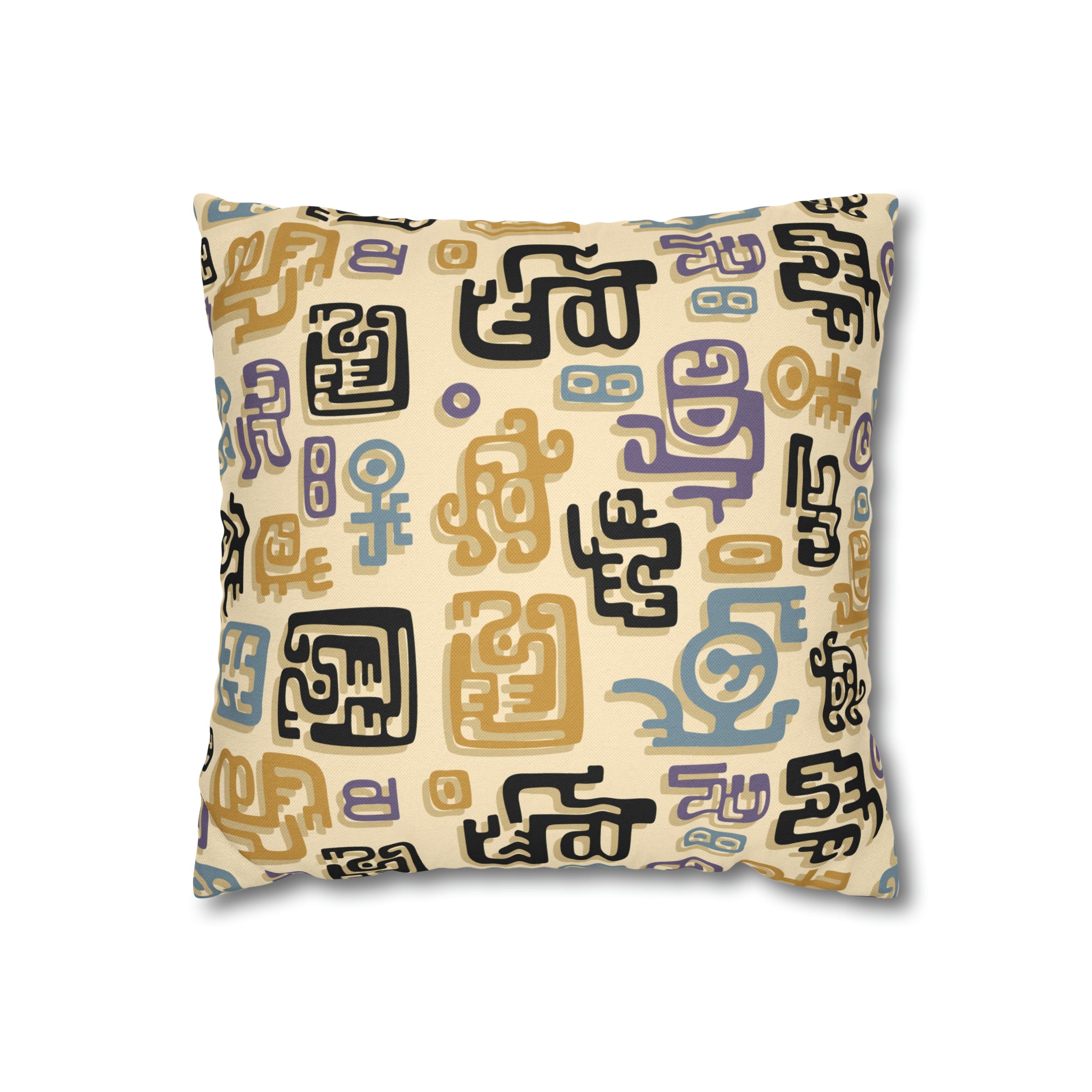 Aztec Pattern Cushion - Spun Polyester Square Pillow Case