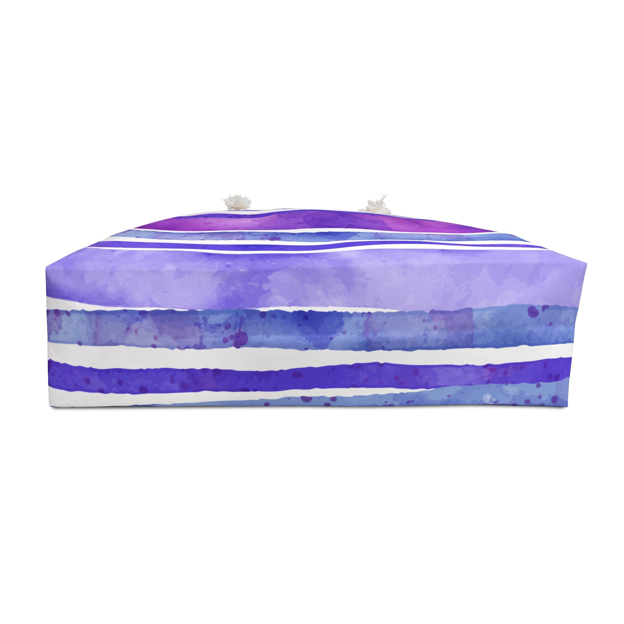 Retro Watercolor Purple Stripes Pattern (AOP) Weekender Bag