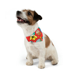 Pet Retro Pattern Bandana Collar