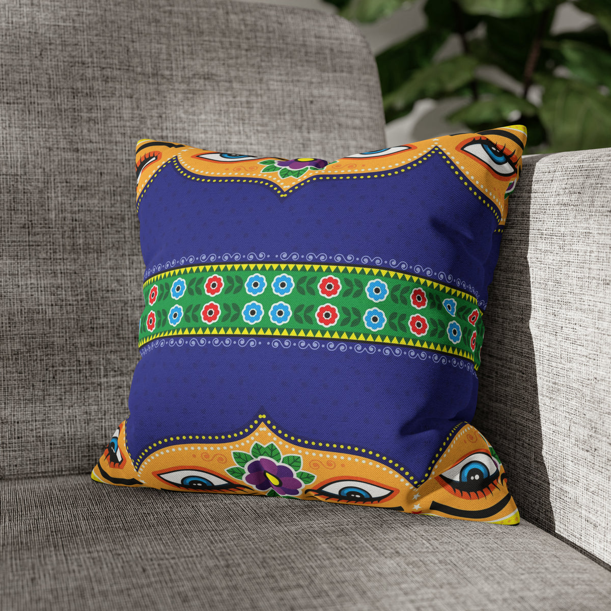 Truck Art Printed Cushion - Spun Polyester Square Pillow Case