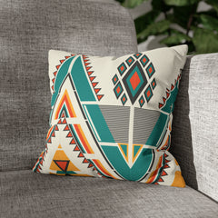 Ethnic Cushion - Spun Polyester Square Pillow Case