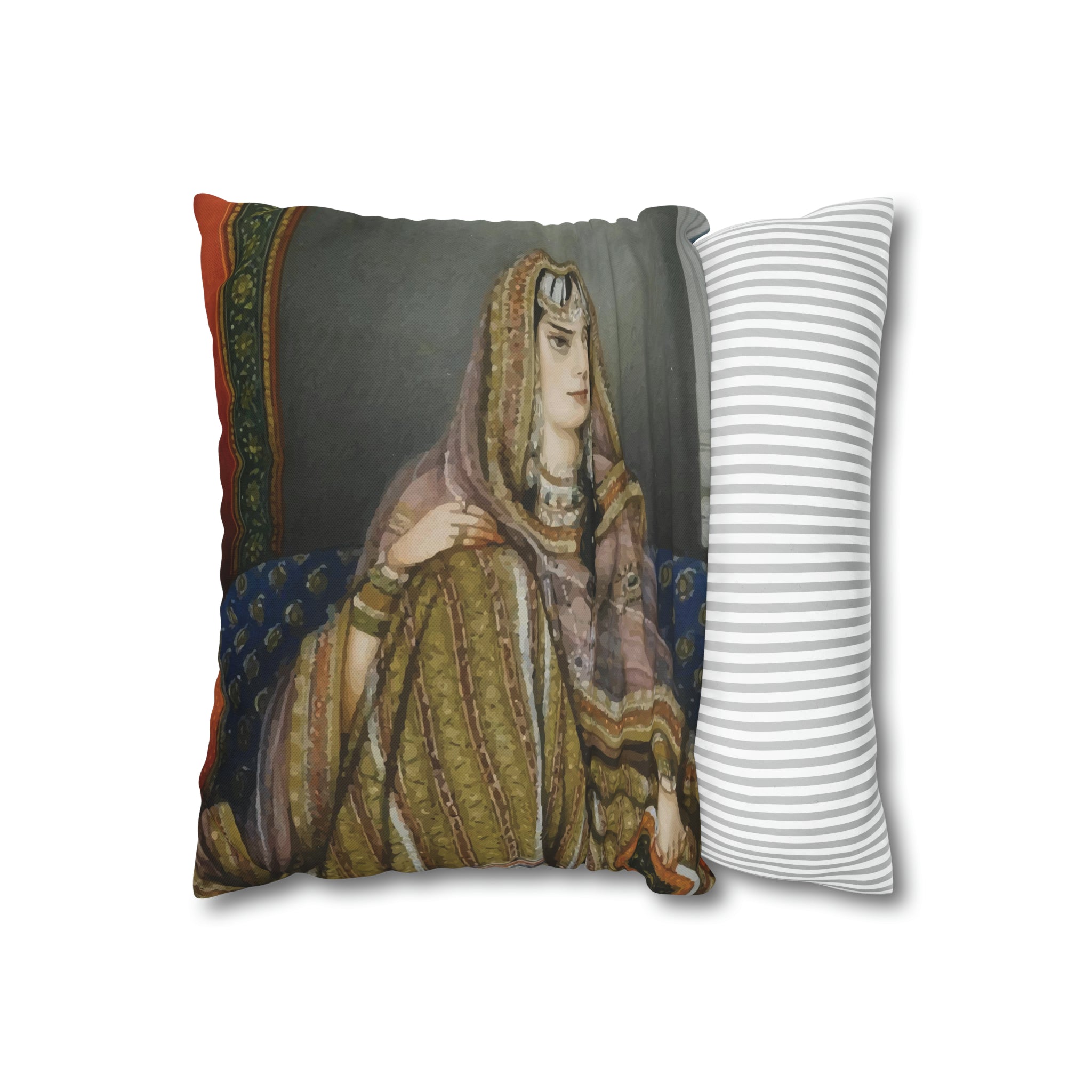 Portrait of Zebunisa - Vintage Mughal print Cushion