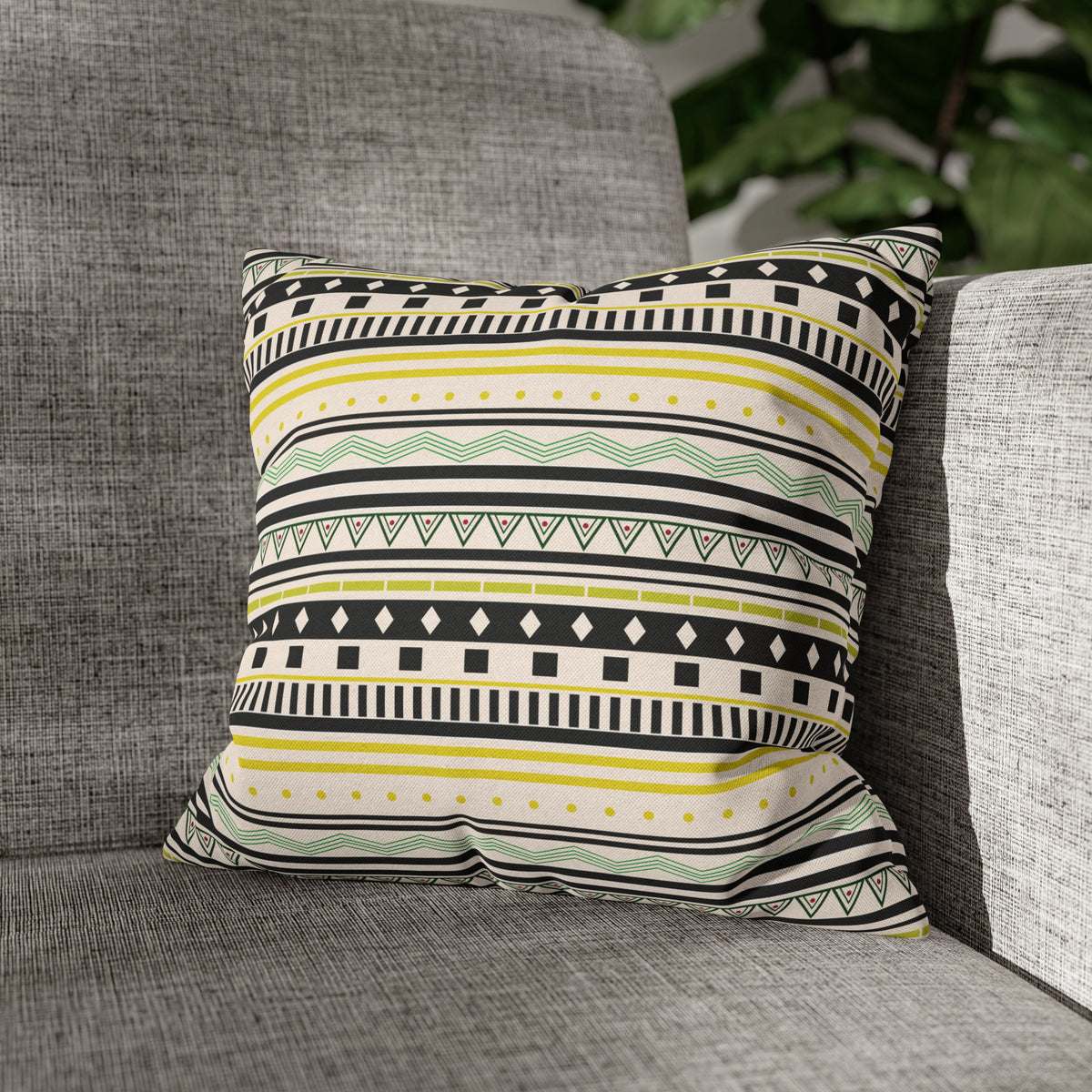 Aztec Pattern Cushion - Spun Polyester Square Pillow Case