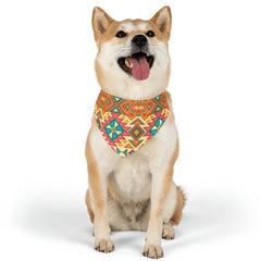 Pet Aztec Pattern Bandana Collar