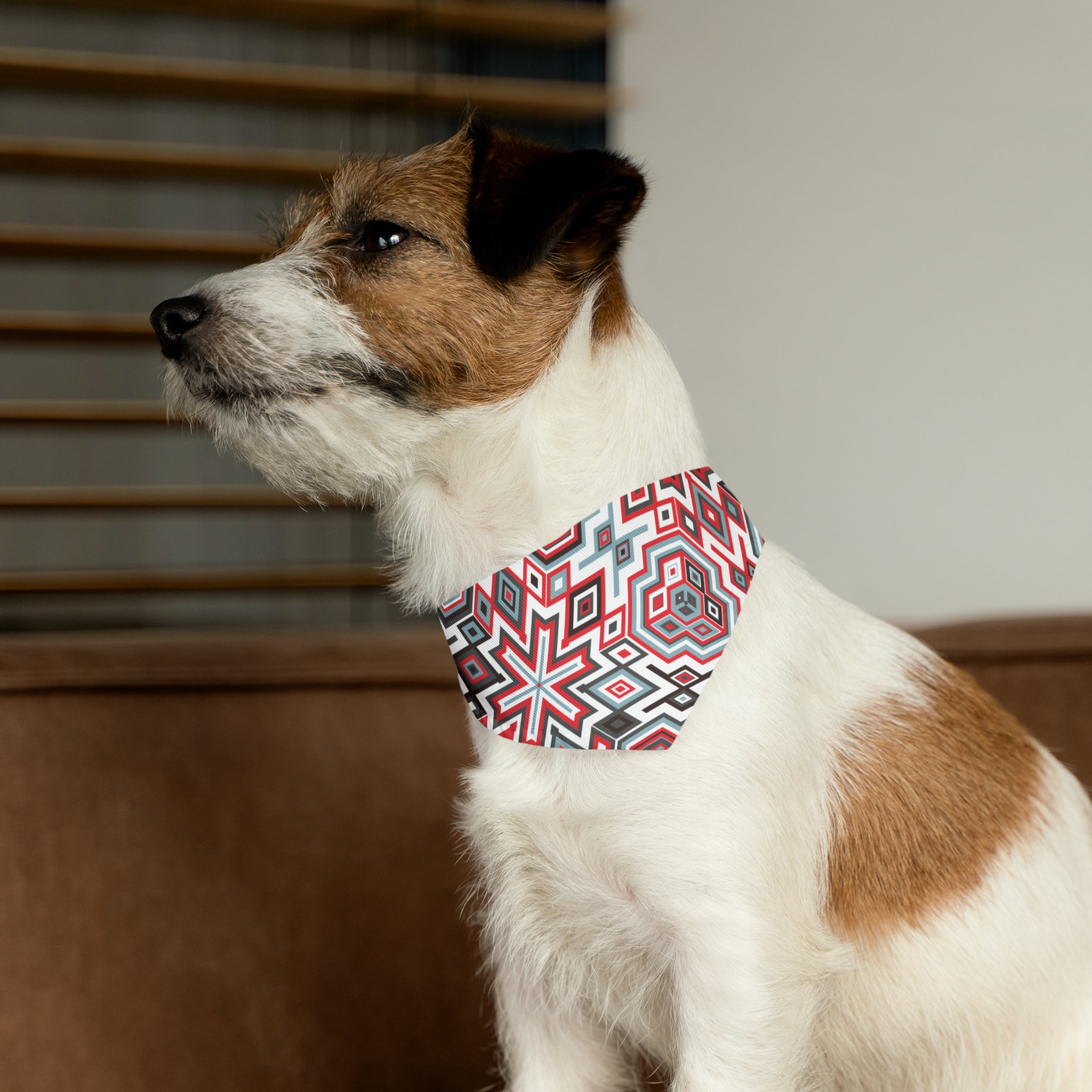 Pet Aztec Pattern Bandana Collar