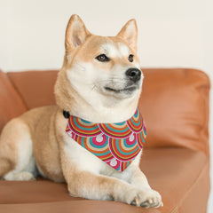 Pet Retro Pattern Bandana Collar