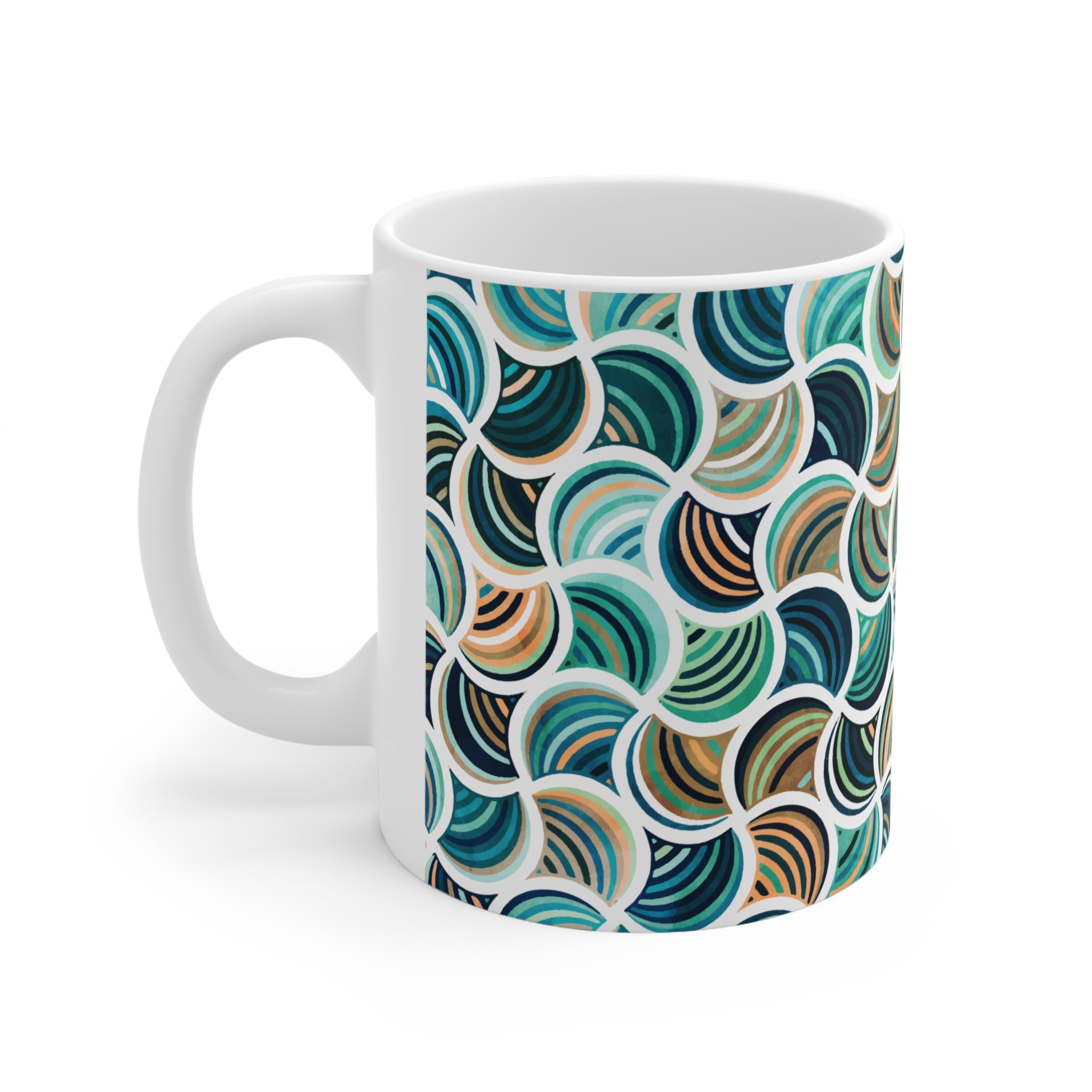 Watercolor Geometric Mug - 11 OZ