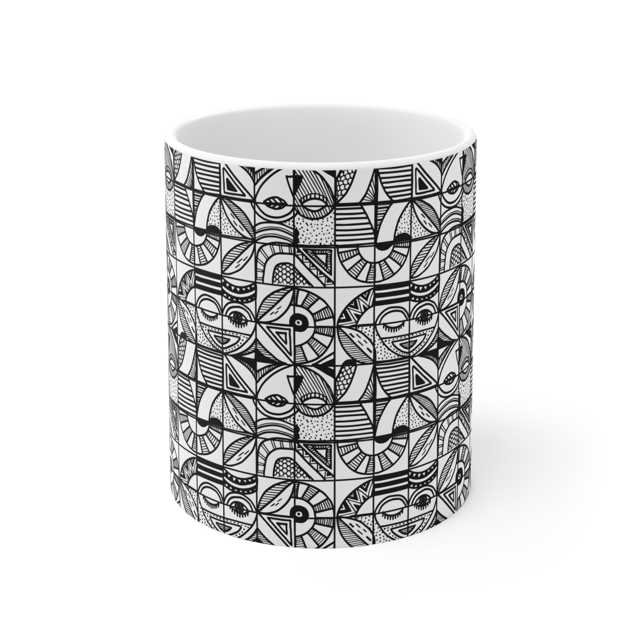 Geometric Monochrome (Printed) Mug - 11 OZ