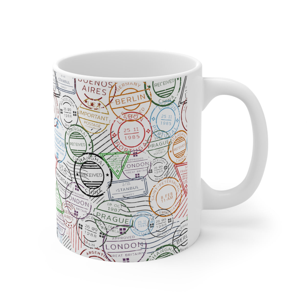 Retro Postal Mug - 11 OZ