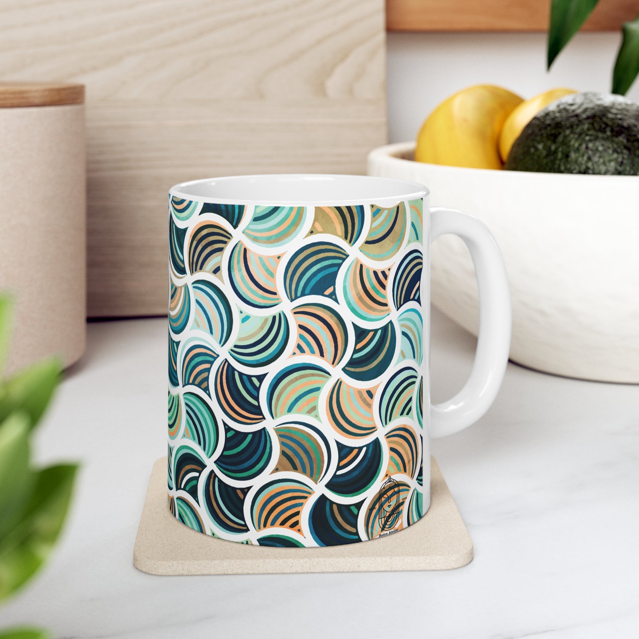 Watercolor Geometric Mug - 11 OZ